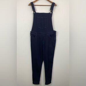 Kancan size XL Women’s Dark Blue Denim  Topanga High Rise Ankle Skinny Overalls